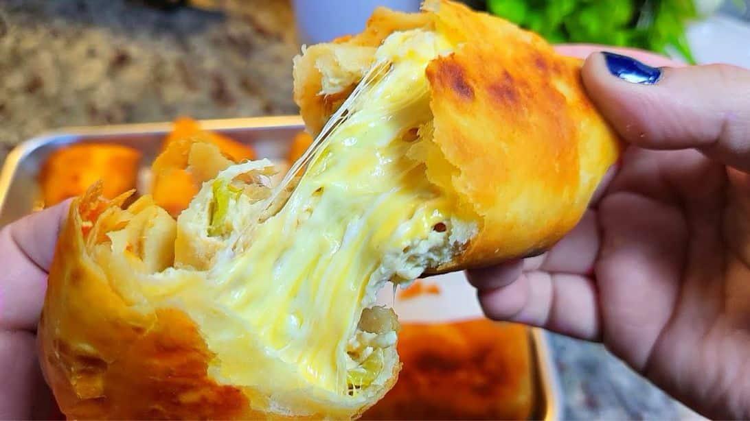 Easy-to-Make Crockpot Cheesy Chicken Chimichangas