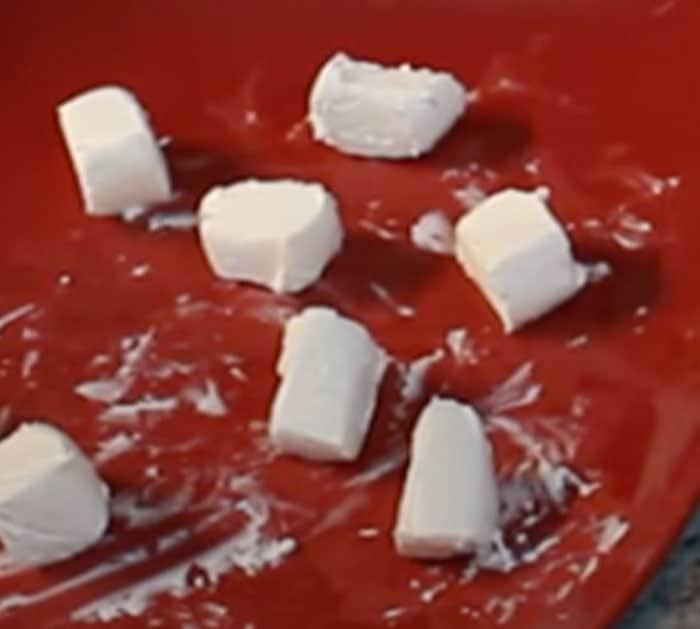 Cut Cream Cheese for Pecan Sticky Buns - Easy Recipes