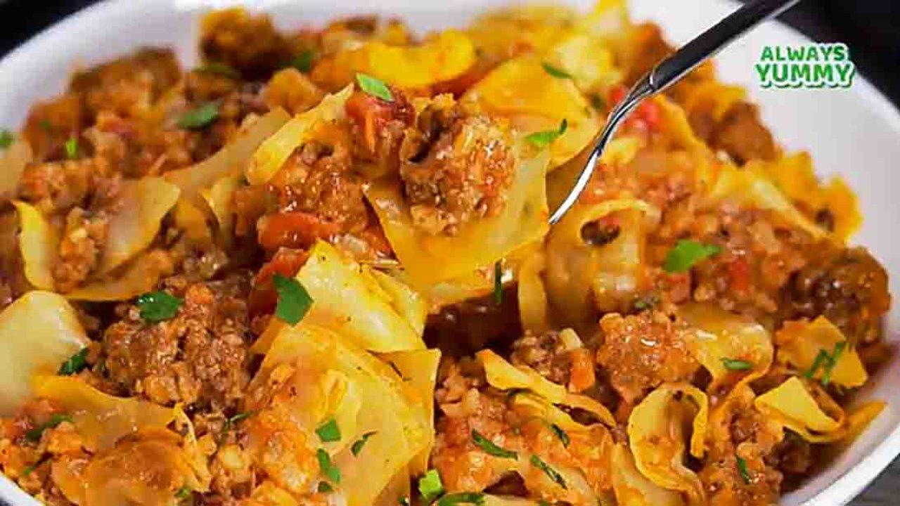 Ground Beef & Cabbage Stew Recipe