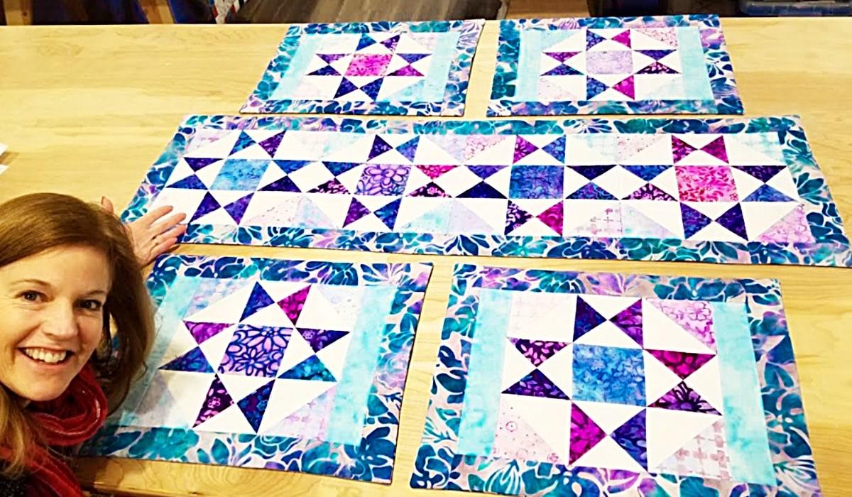 Charm Pack Table Runner And Placemats With Free Pattern