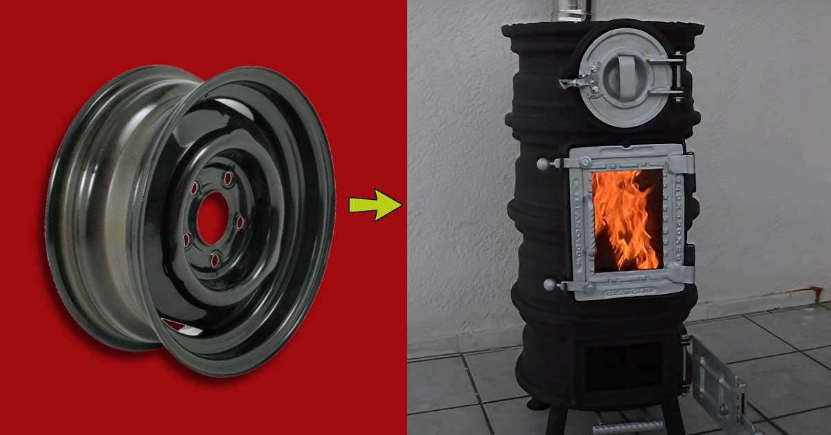 Turn Old Tire Rims Into A DIY Stove