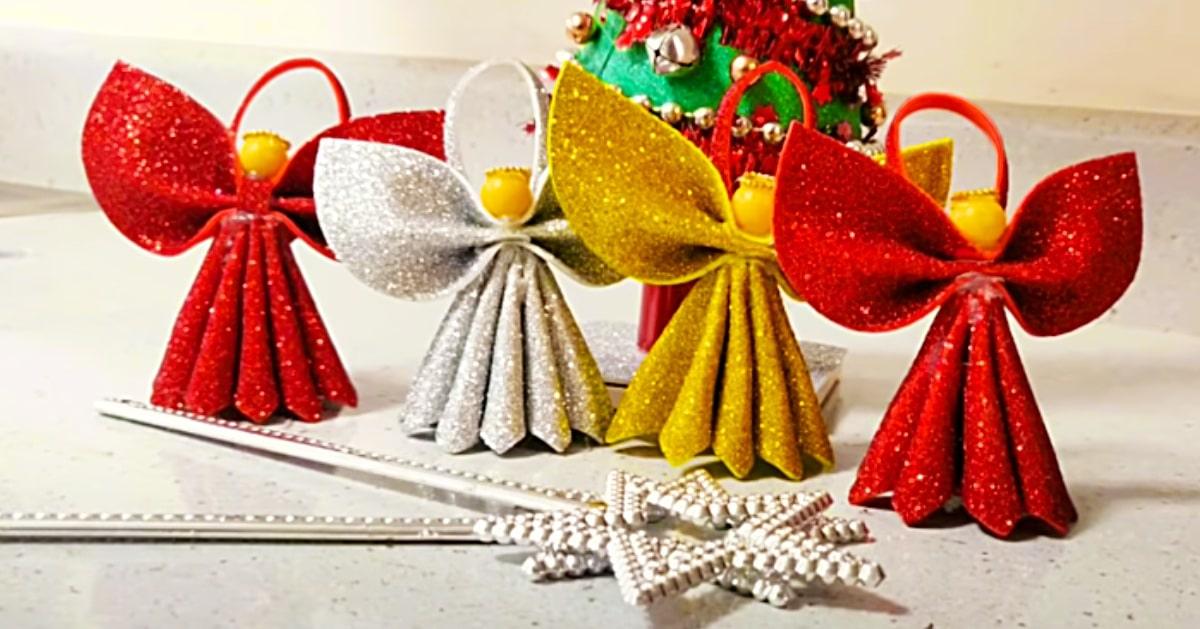 How To Make A Foam Christmas Angel Ornament