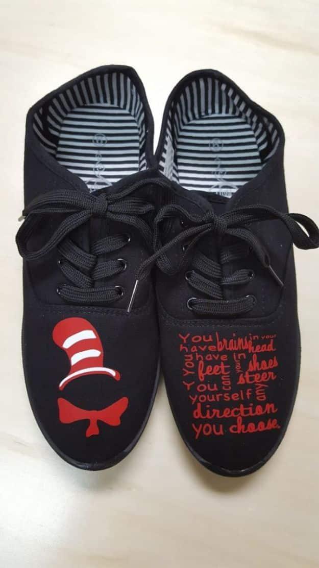 Custom Canvas Shoes, flexible enough to adjust as you go and a great fix using stuff you already have on a shelf