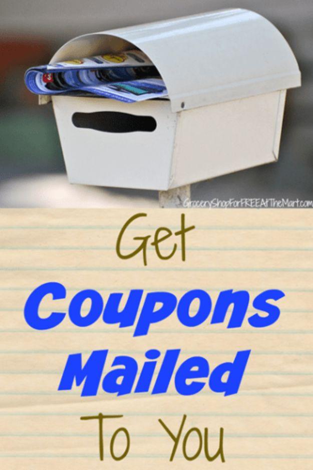 Ways to Save Money in 2018 - Get Coupons Mailed To You - Easy Money Saving Ideas and Tips for Budgeting - Cool Idea for Budget Planning and Smart Financial Advice for Beginners - C