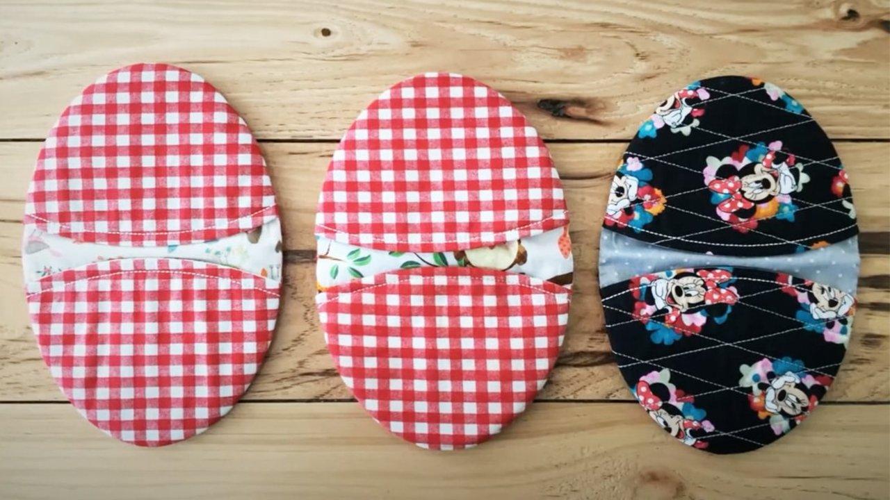 DIY Oval Embroidery Design Potholder