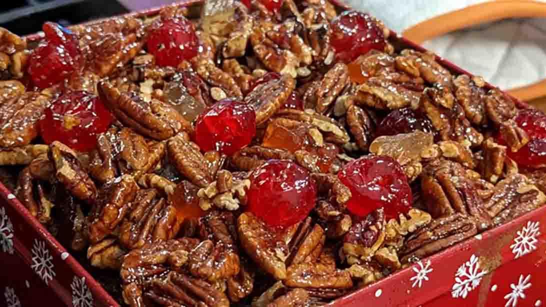Holiday Pecan Fruit Cake From Scratch