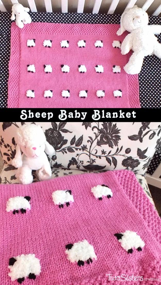 DIY Sheep Baby Blanket, a DIY baby gift, a sweet handmade gift idea and better than a store bought version