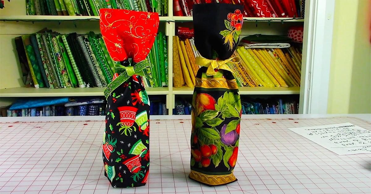 How To Sew A Wine Bottle Gift Bag