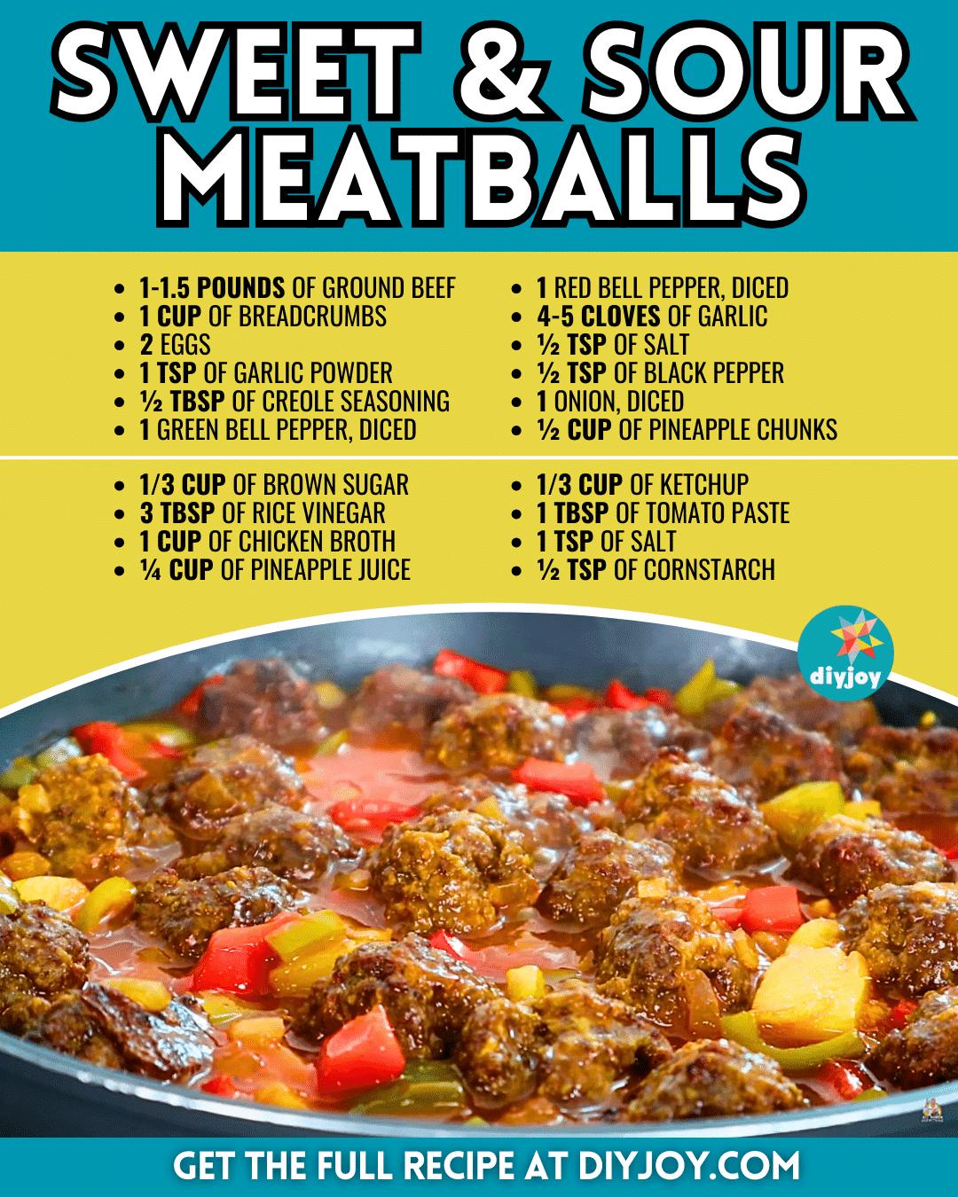 Easy Sweet And Sour Meatballs Recipe