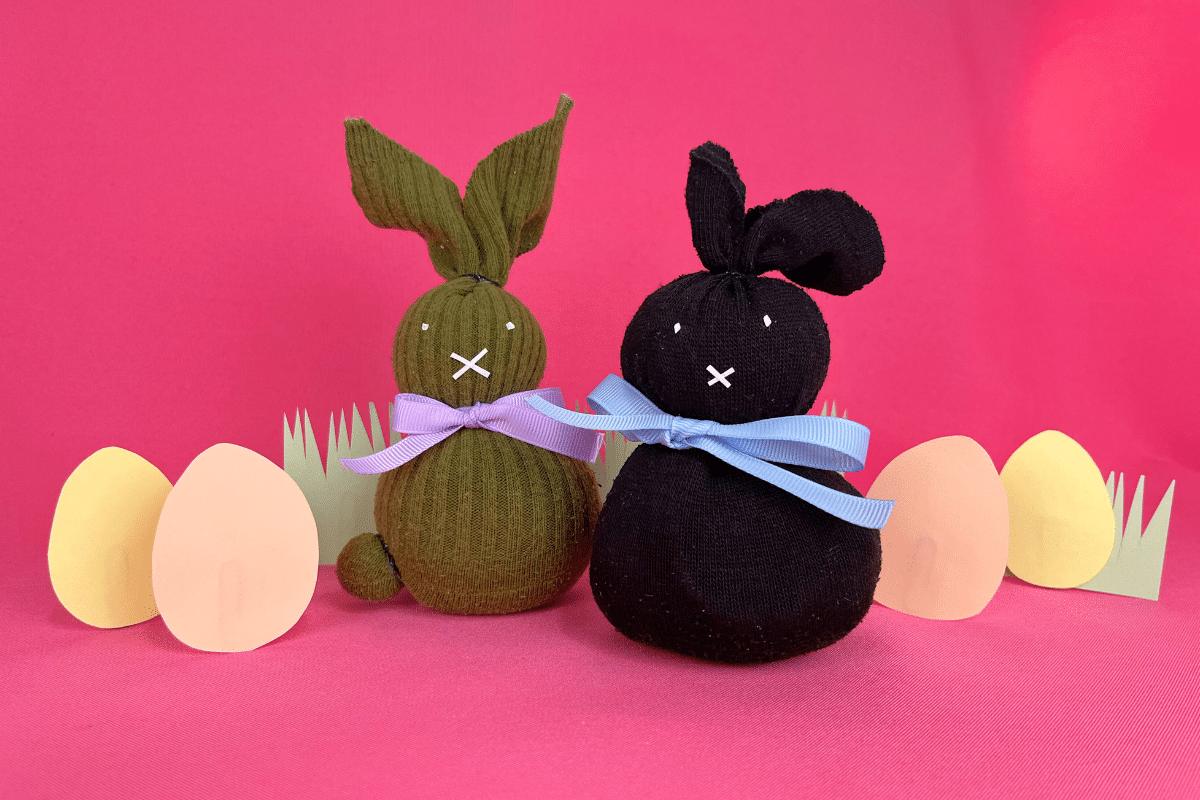 Homemade Sock Bunny — easter craft project