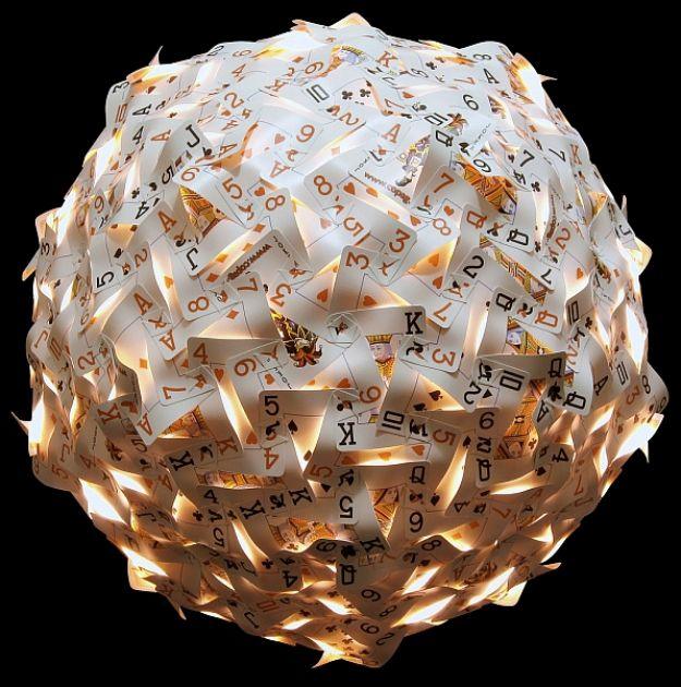 DIY Media Room Ideas - Card Globe - Do It Yourslef TV Consoles, Wall Art, Sofas and Seating, Chairs, TV Stands, Remote Holders and Shelving Tutorials - Creative Furniture for Movie