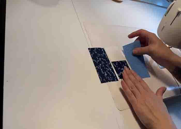Cutting the fabric requirements for the impossible spiral quilt block