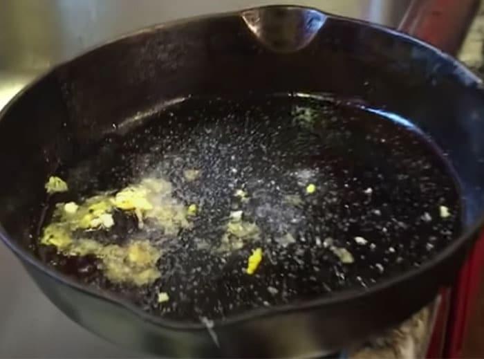 Salted Cast Iron Skillet - Clean Cast Iron