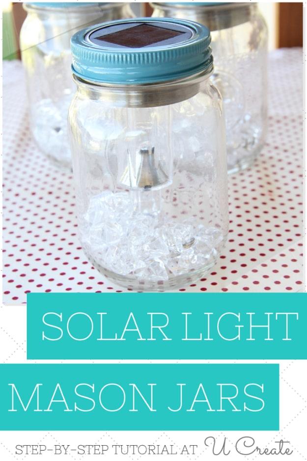 DIY Solar Light Mason Jars, low cost with a genuinely useful payoff and an easy way to put the sun to work