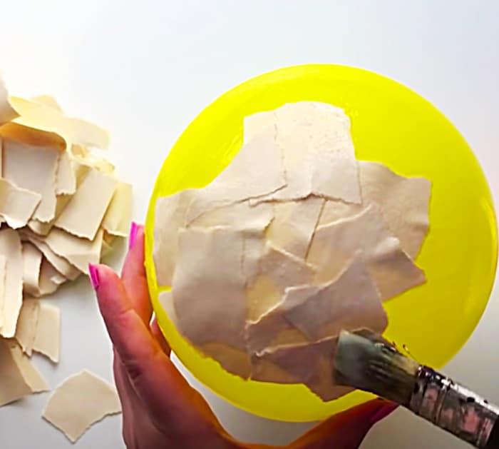 Use Decoupage Glue, Paper, And A Balloon To Make A Papercraft Jewelry Box