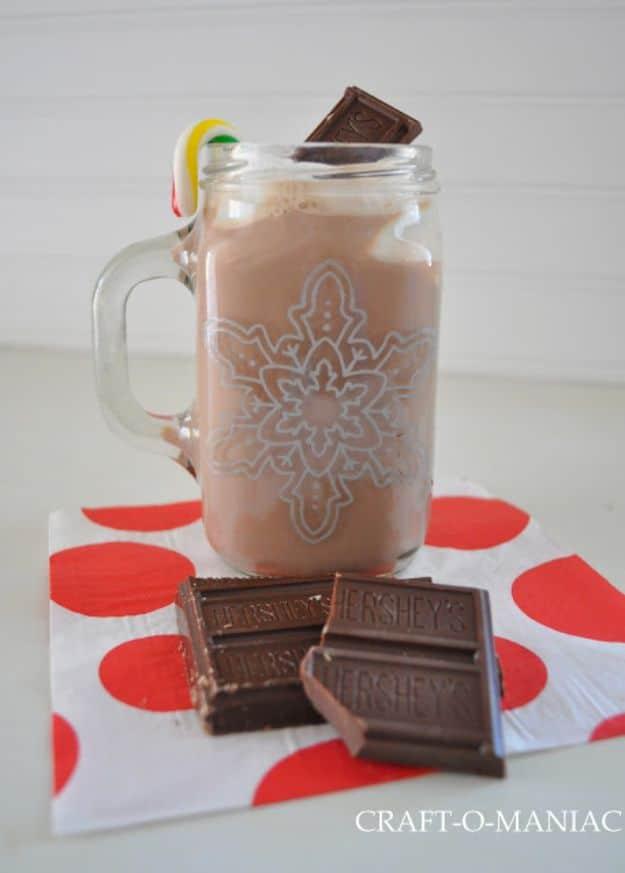 DIY Christmas Stenciled Glassware, doable in a single sitting with basic tools and a keepsake worth handing down