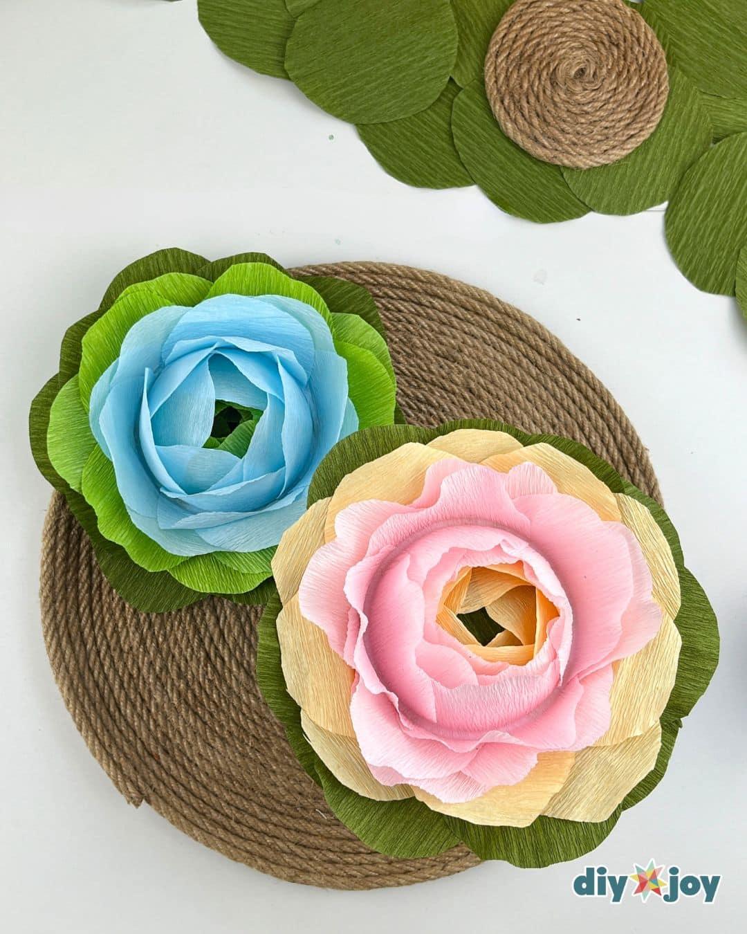 Easy Paper Roses Glass — easy paper crafts -crepe paper roses