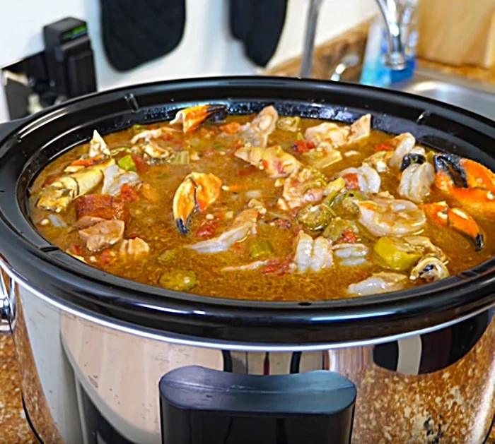 Learn to make Seafood Gumbo In a Crockpot Recipe