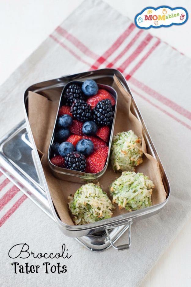 Healthy Lunch Ideas for Work - Broccoli Tater Tots - Quick and Easy Recipes You Can Pack for Lunches at the Office - Lowfat and Simple Ideas for Eating on the Job - Microwave, No H