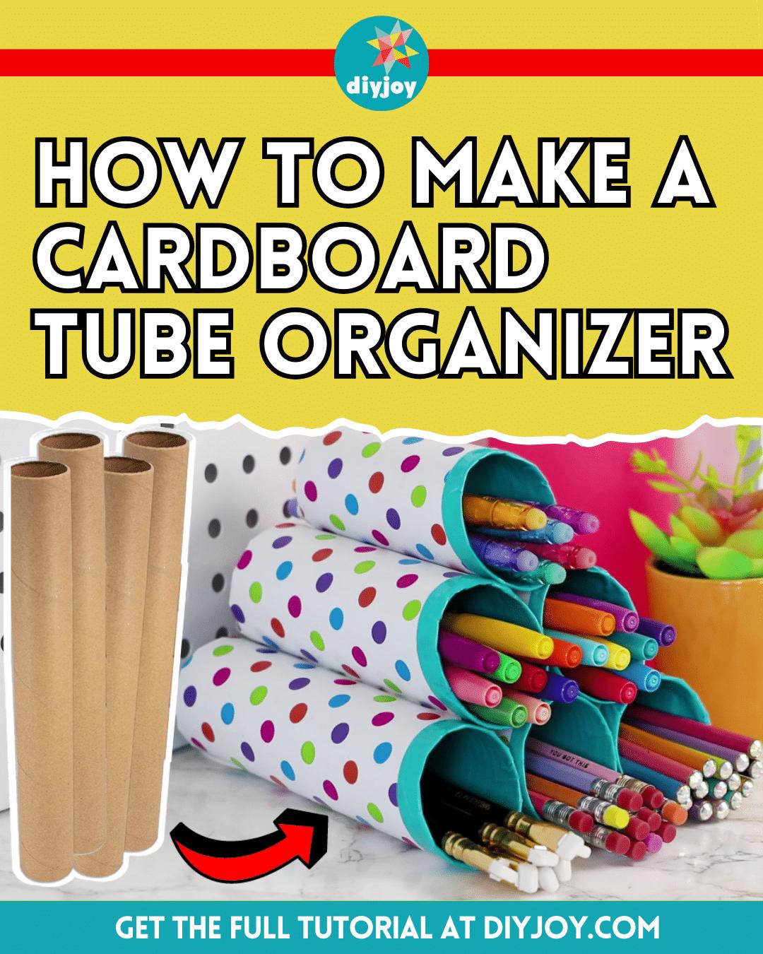 Easy DIY Cardboard Tube Organizer Tutorial