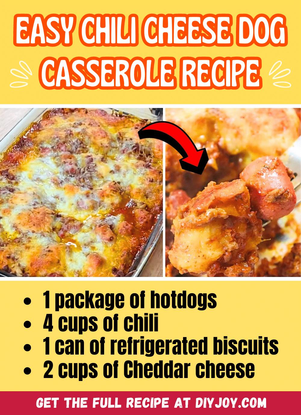 Easy Chili Cheese Dog Casserole Recipe