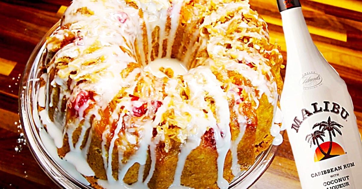Rum Soaked Pineapple Upside-Down Cake Recipe