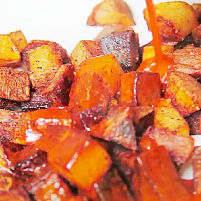 Potato Recipe - Fried Potatoes With Buffalo Sauce - Buffalo Wings Potatoes Recipe