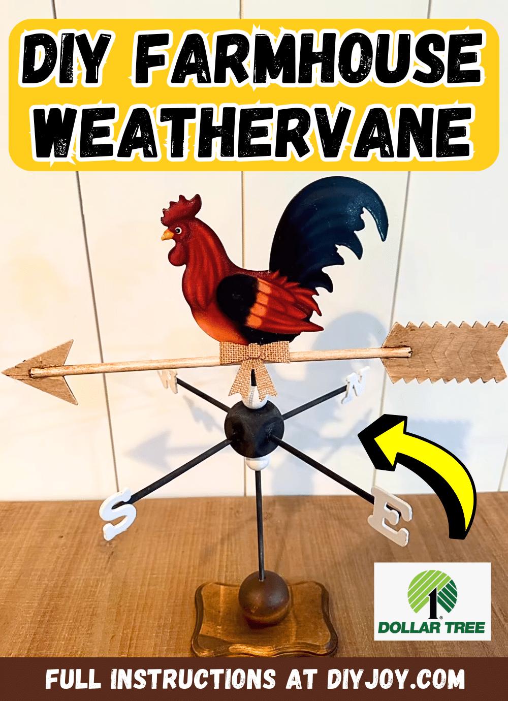 How To Make A DIY Farmhouse Weathervane Décor