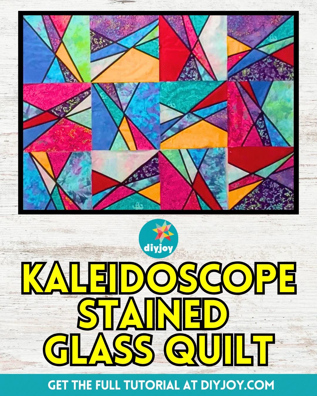 Easy Kaleidoscope Stained Glass Quilt Tutorial