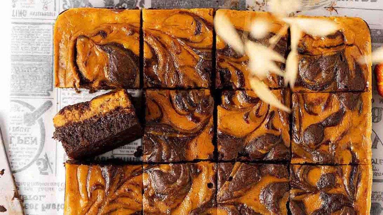 Easy Pumpkin Cheesecake Brownies Recipe