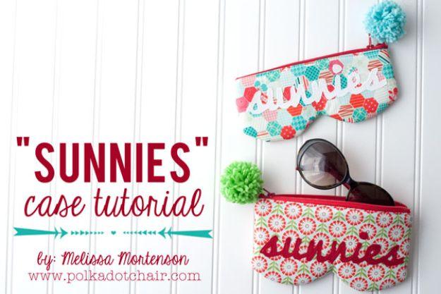 Sunnies Sunglasses Case Sewing Tutorial, a creative way to reuse what you already have and a fresh take on a classic idea
