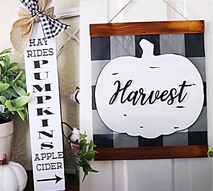 Three Buffalo Check DIY Ideas - Autumn DIY Project - Dollar Tree Easy Fall Project