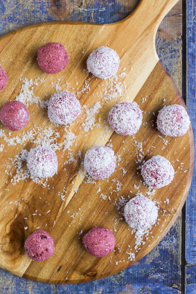 Best Recipes To Teach Your Kids To Cook - Raspberry Coconut Breakfast Balls - Easy Ideas To Show Children How to Prepare Food - Kid Friendly Recipes That Boys and Girls Can Make Th