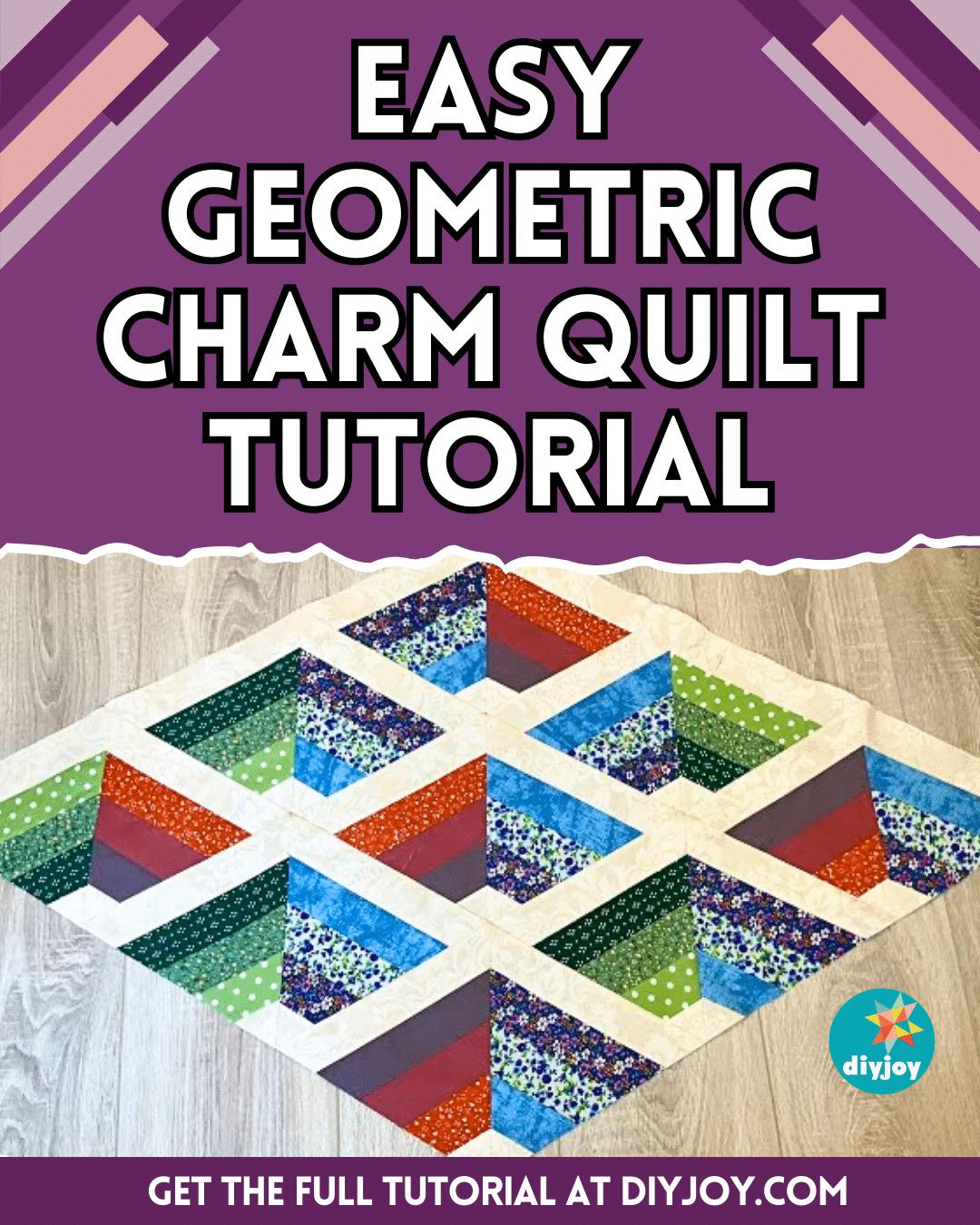 Easy Geometric Charm Quilt Tutorial