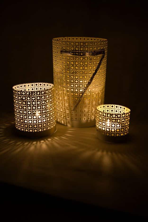 DIY Candle Holders - DIY Aluminum Candle Holder - Easy Ideas for Home Decor With Candles, Tall Candlesticks and Votives - Fun Wooden, Rustic, Glass, Mason Jar, Boho and Projects Wi