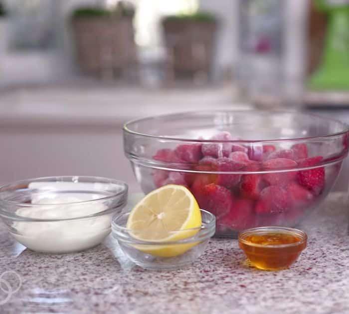 Easy To Make Healthy Strawberry Frozen Yogurt