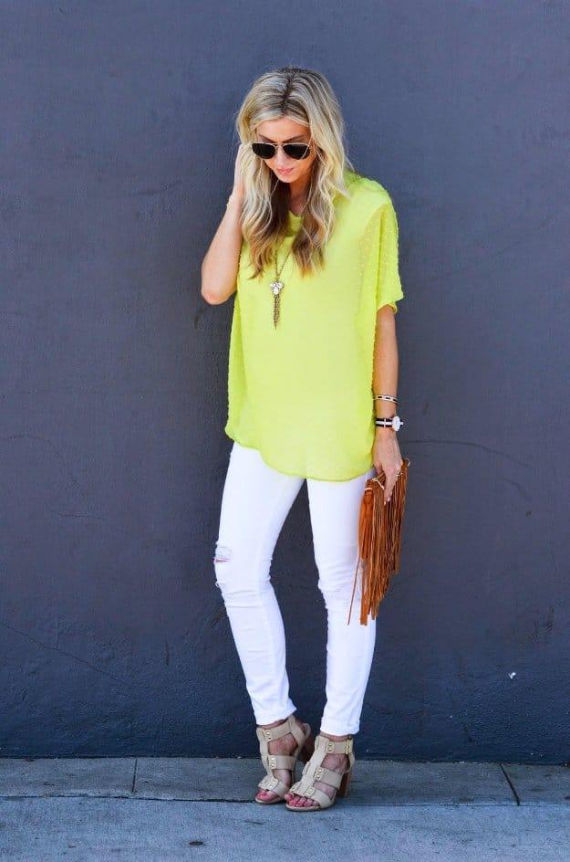 Sew A Chartreuse Oversized Dolman Top, an easy sewing project for women to try and a creative way to use up fabric scraps