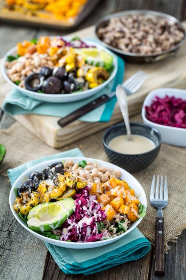Healthy Lunch Ideas for Work - Roasted Rainbow Winter Bowl - Quick and Easy Recipes You Can Pack for Lunches at the Office - Lowfat and Simple Ideas for Eating on the Job - Microwa