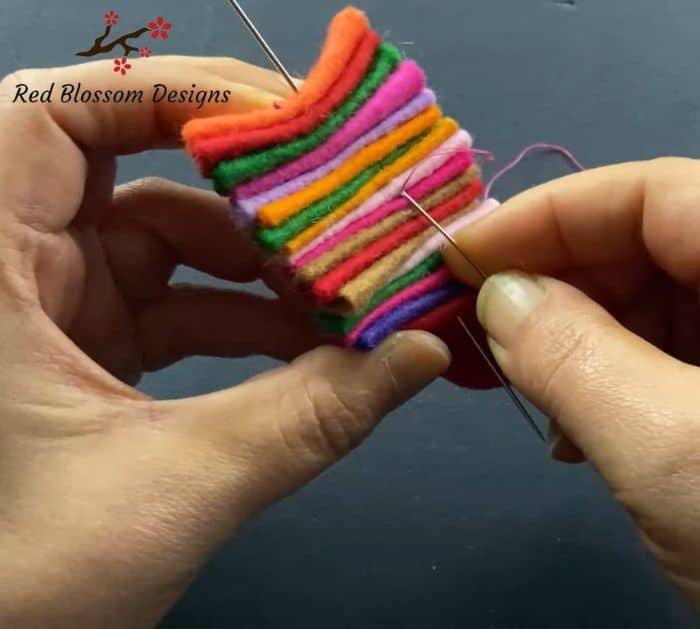 Hair Tie Made From Felt Scraps Accessories
