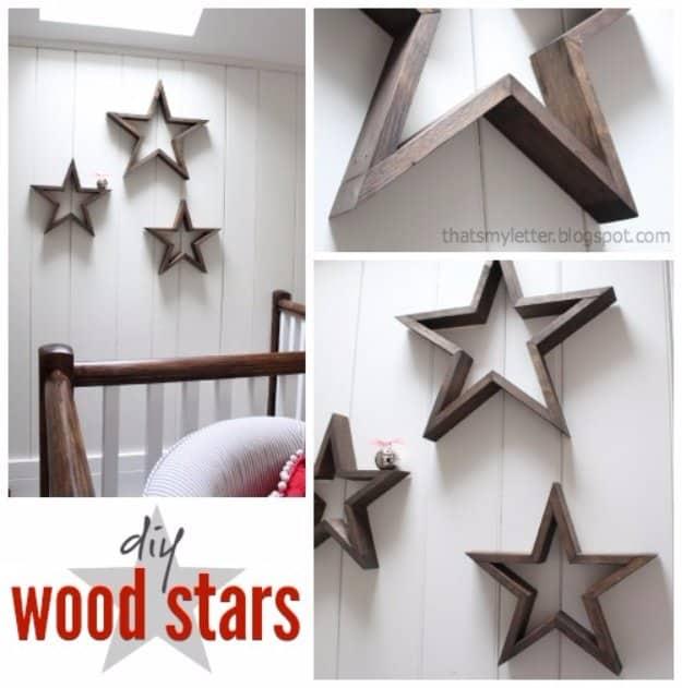 DIY Wood Stars, a favorite that keeps coming up again and again on this list and a fresh take on a classic idea