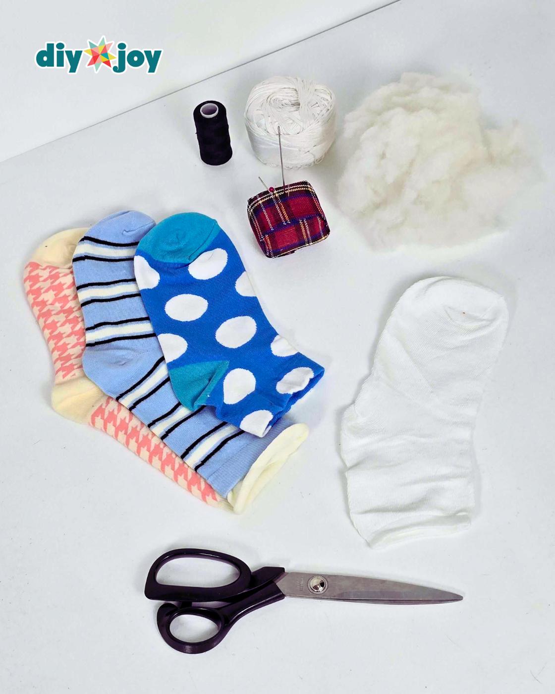 Homemade Handmade Sock Dolls — materials for sock doll toy