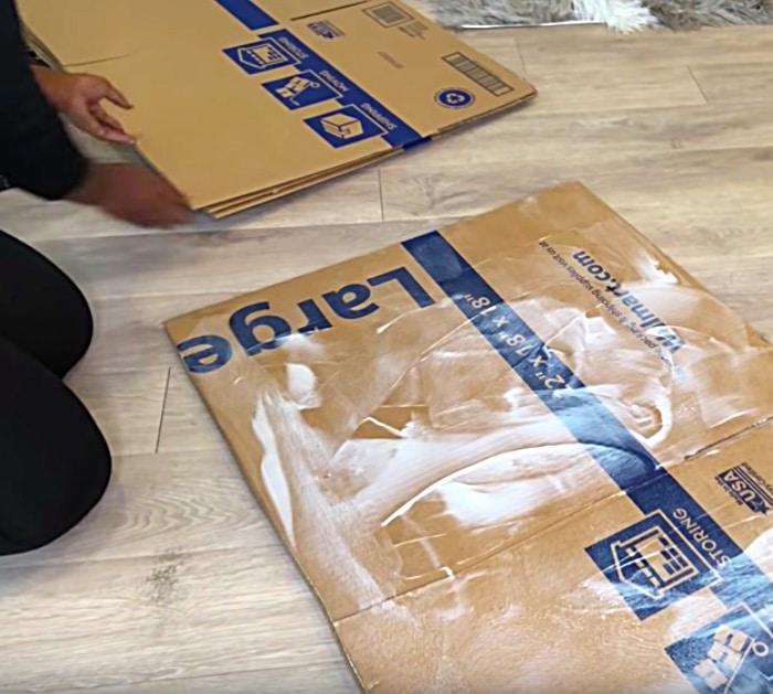 Make a DIY Daybed with storage out of a Samsung TV Box