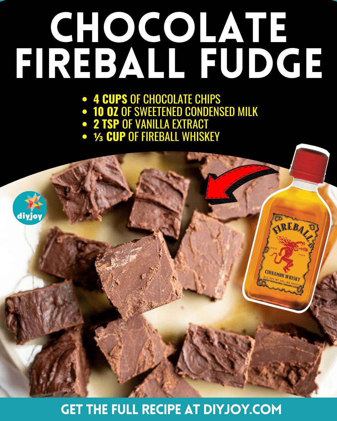 4-Ingredient Chocolate Fireball Fudge Recipe