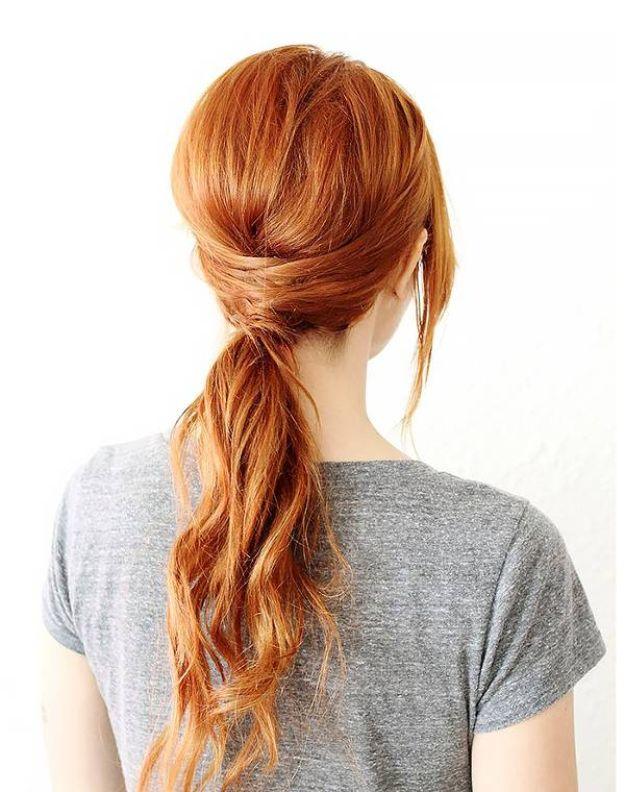 Easy Holiday Hairstyles - Criss Cross Ponytail - Cute DIY Hair Styles for Christmas and New Years Eve, Special Occasion - Updos, Braids, Buns, Ponytails, Half Up Half Down Looks #h