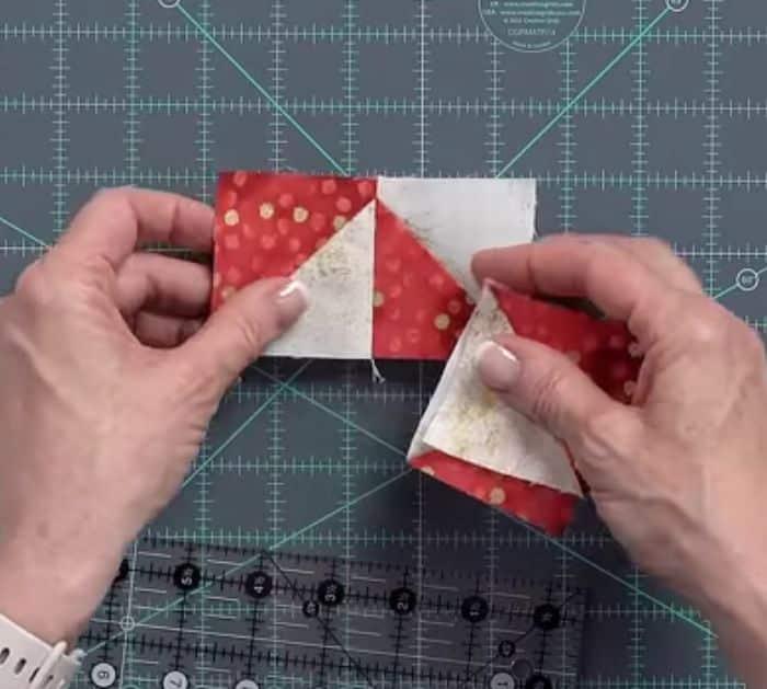 Easy Peppermint Quilt Block Tutorial