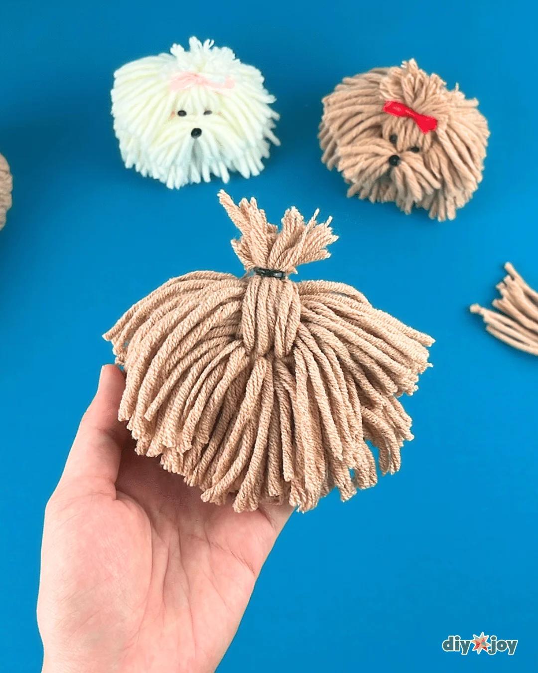 Homemade Yarn Dog — yarn project ideas