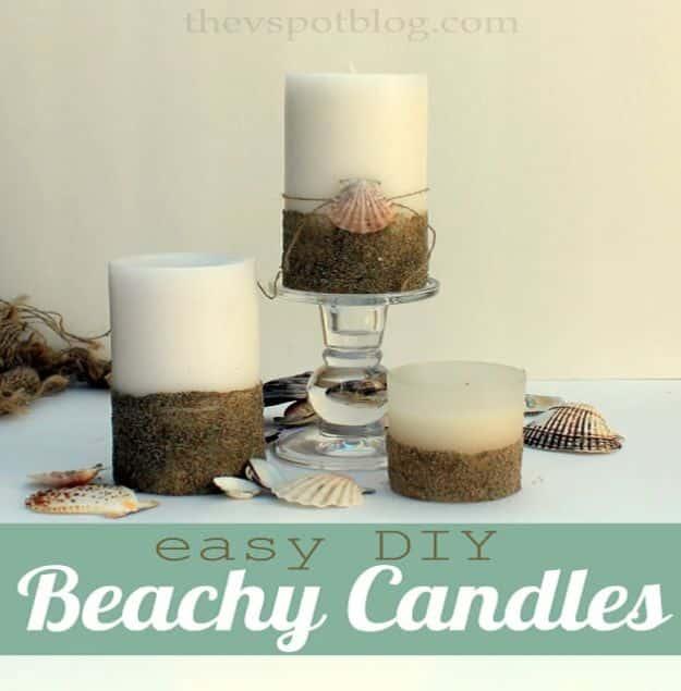 Easy DIY Beachy Candles, quick enough to finish before nap time and proof a small change makes a real difference