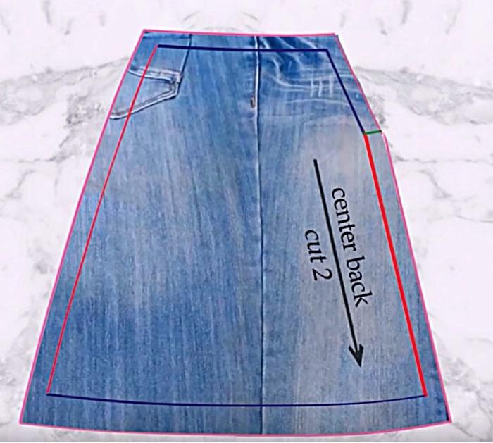 Learn to make an upcycled denim skirt from your old jeans