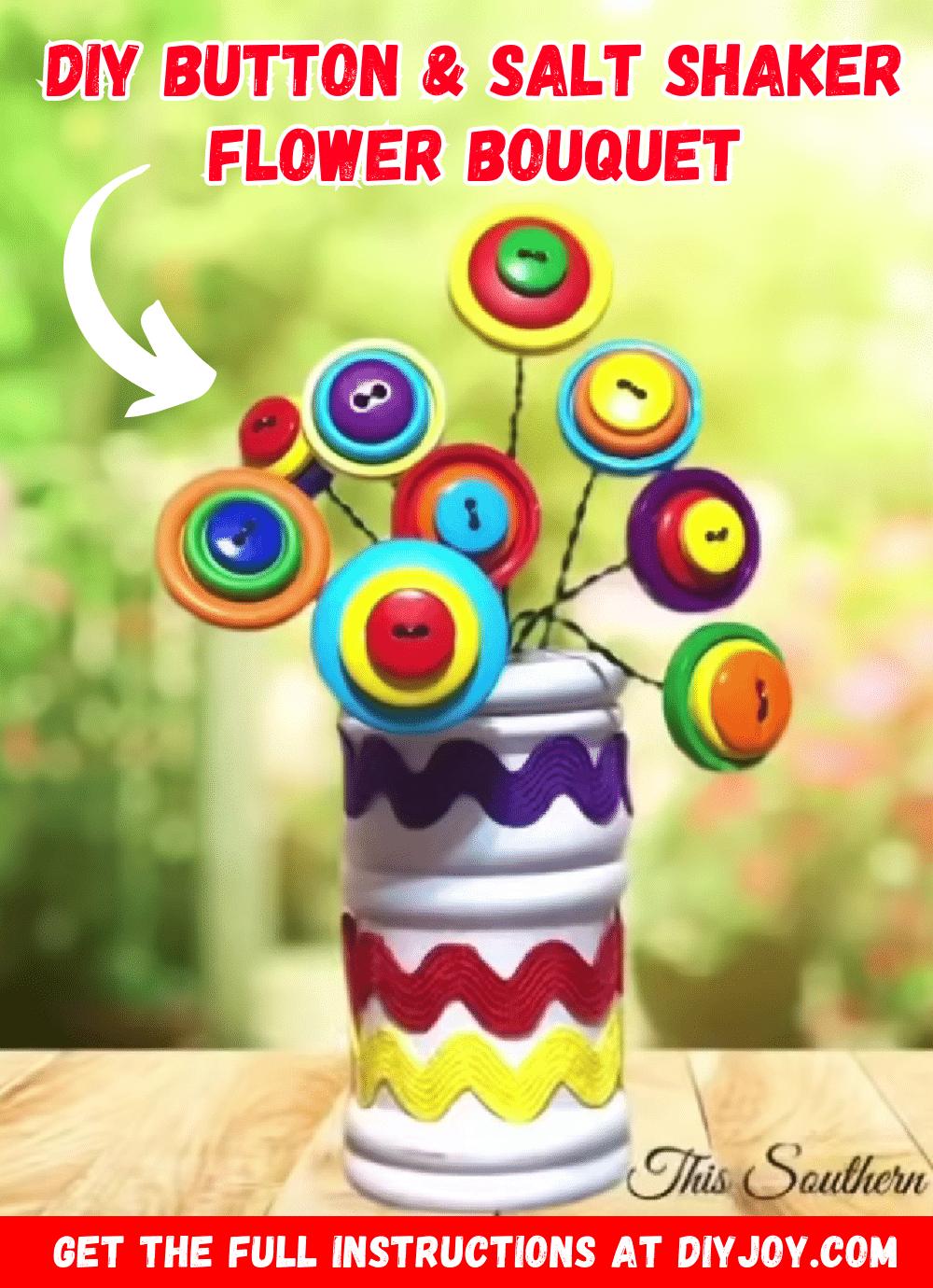 How To Make A DIY Button Flower Bouquet