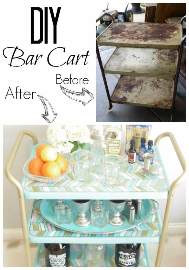 DIY Bar Cart, a project that comes together in an afternoon and one worth bookmarking from this list